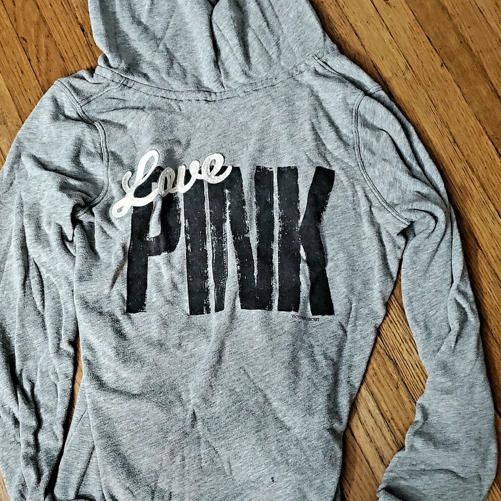 Pink victoria secret long hoodie